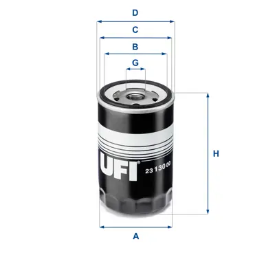 UFI 23.130.00 Yağ Filtresi 5417584 XW4E6714EA