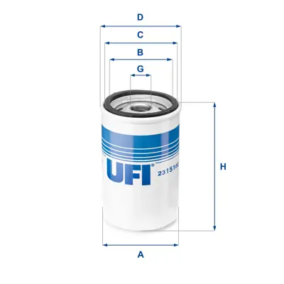 UFI 23.151.00 Yağ Filtresi 110952 5012039 5443746 75921440