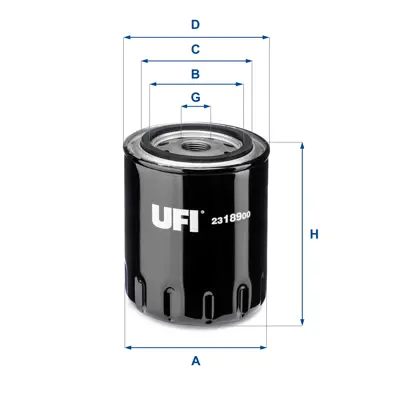 UFI 23.189.00 Yağ Filtresi 1109F5 83EM6714BA