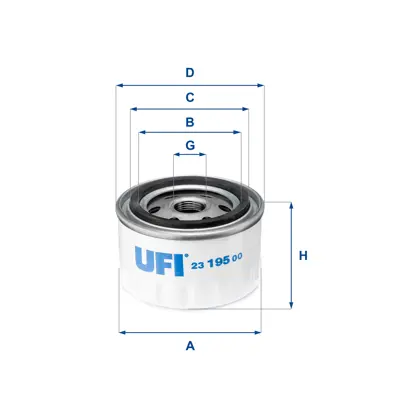 UFI 23.195.00 Yağ Filtresi 5013389 7700734945