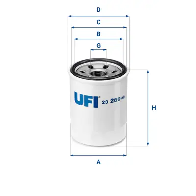 UFI 23.260.00 Yağ Filtresi F12Z6731B JE1514302 OJE1514302