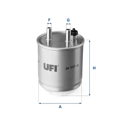 UFI 24.117.00 Yakıt Filtresi Kng 1.5dcı 08 Lgn Iıı 1.5dcı-2.0dcı-3.0dcı 08 24.110.00 164003978R