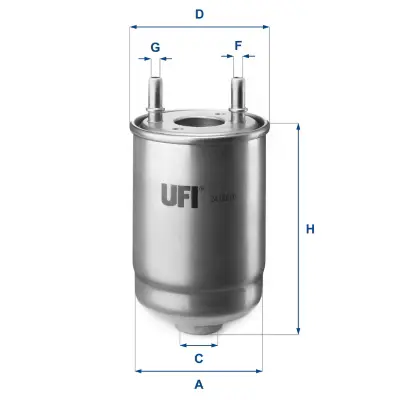 UFI 24.186.00 Yakıt Filtresi Mgn Iıı-Scenıc Iıı-Fluence 1.5dci 164006435R