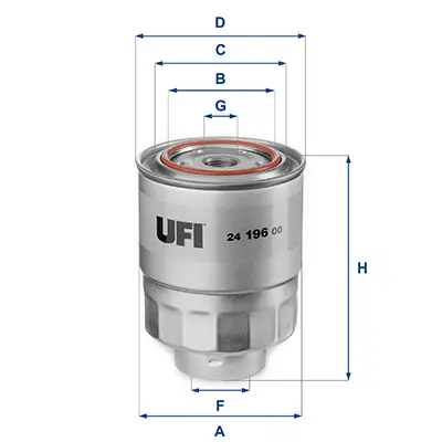 UFI 24.196.00 Diesel Honda 16901RMAE00