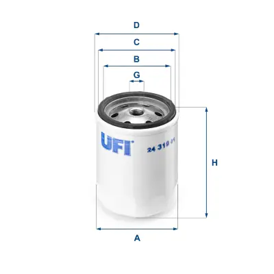 UFI 24.319.01 Yakıt Filtresi 5014353 A0010923201