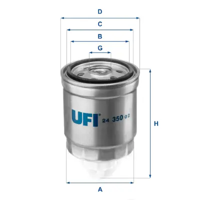 UFI 24.350.02 Yakıt Filtresi 190624 900X9155BA 95650878