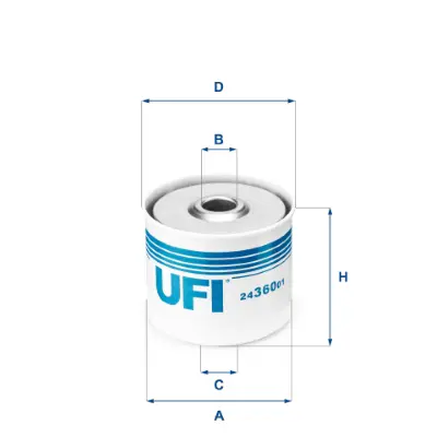 UFI 24.360.01 Yakıt Filtresi 35810787 79509084 EDPN9N074AA