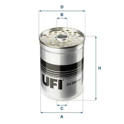 UFI 24.361.00 Yakıt Filtresi 1906E2 32102097 37H7937 7701065610 95583693 9939229 D8NN9176AA WJN10019