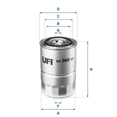 UFI 24.368.00 Yakıt Filtresi 2330387781 4295415 900X9155EA PN4013480 XB433425