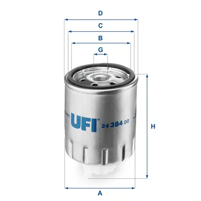 UFI 24.384.00 Yakıt Filtresi 164036F900 1906A8 34740100 4403096 7701039703 MR355233