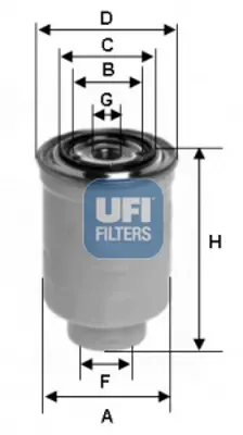 UFI 24.398.00 Yakıt Filtresi 164052SA10