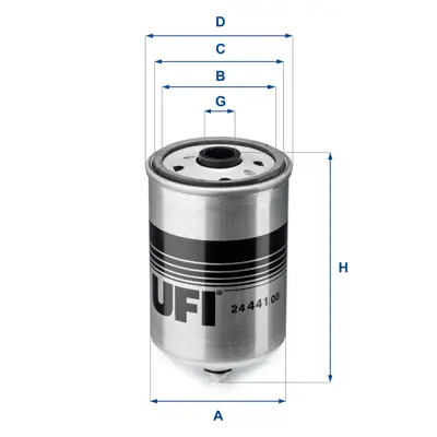 UFI 24.441.00 Yakıt Filtresi Volvo S60 2.4d 2001-2010 S80 01-06 V70 Iı 2.4d 01-07 Xc70 02-07 Xc90 05-14 8683212