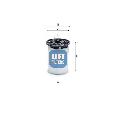 UFI 26.H2O.04 Yakıt Filtresi Ducato 2.3 F1a 16 Euro6 140/160ps - Alfa Romeo Gıulıa 2.2d 15 77368723