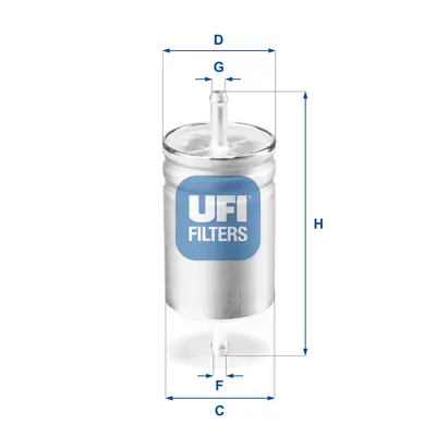 UFI 31.611.00 Yakıt (Benzın) Fıltresı Polo 1,6 90> Astra F 92>98 Vectra A 89>95 Astra F Classıc 99>02 Frontera B 9 7606404 818541