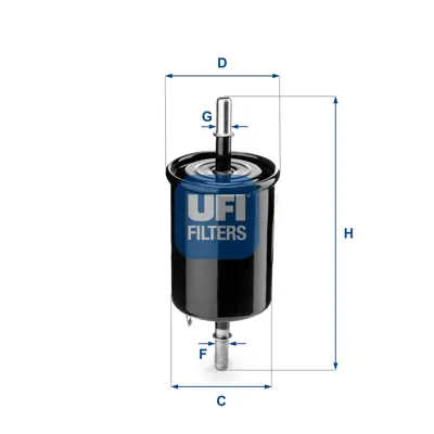 UFI 31.843.00 Benzın Fıltresı Epıca 06> Lacettı 05> Spark / Rezzo 00> Lanos 97> Matız Nubıra 00> 1.4 1.6 1.8 1541086Z00 96507803