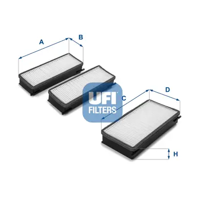 UFI 53.070.00 Polen Filtresi Scudo-Expert-Jumpy Set Cu19000-3 1475479080 6447H1 6447P3