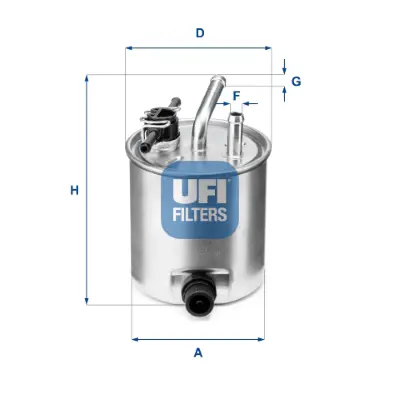 UFI 55.582.00 Yakıt Filtresi Nıssan Navara-Pathfınder 2.5cdı 16400EC00C