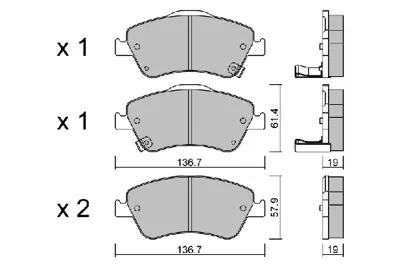 AISIN BPTO-1015 Fren Balata Disk Ön Corolla Aurıs 1.4 Dızel 2007-2012 4465YZZEC