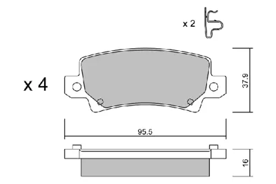 AISIN BPTO-2001 Fren Balata Disk Arka Corolla 2002-2006 4466YZZD9