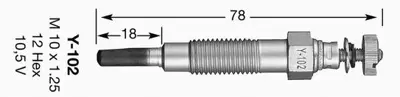 NGK 5925 Kızdırma Bujisi Y-102 