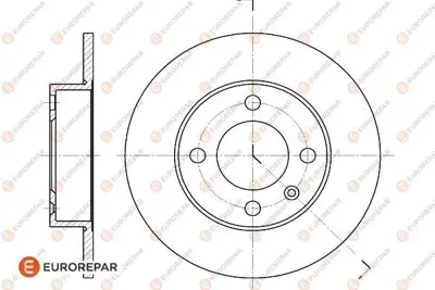 EUROREPAR 1618871080 (Erp) 2 Arka Fren Disk (Takım) 6N0615601B