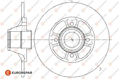 EUROREPAR 1669615680 (Erp) 1 Adet Arka Fren Disk (Takım Değildir) 8671019322