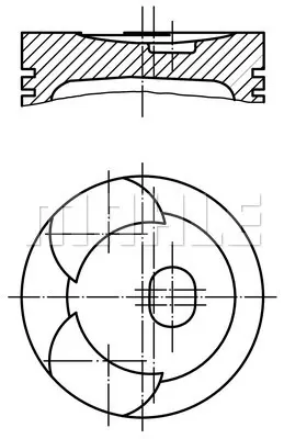 BEHR MAHLE 001 92 00 M.Benz Om615_220di_68-72_87+0.5 Mm Pıston A6150309117