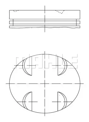 BEHR MAHLE 005 24 00 Pıston + Segman Std. (M272.9, 92.90mm) W203 05>07 W204 07>14 W211 05>08 W212 09>13 W221 05>13 A2720309717