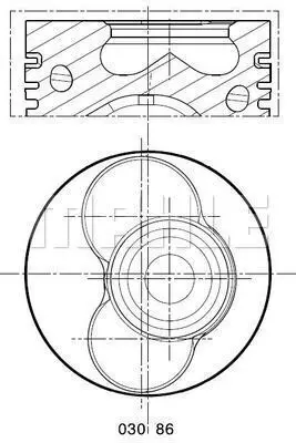 BEHR MAHLE 030 86 00 Motor Piston Segman Std Vw Caddy T5 Bjb-Axb-Axc 1.2 Silindir 79.51 030 Pı 00086100 38107101CA