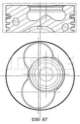 BEHR MAHLE 030 87 00 Motor Piston Segman Std Vw Caddy T5 Bjb-Axb-Axc 3.4 Silindir 79.51 030pı0008710086 38107101CB