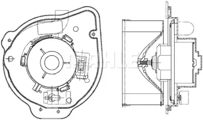 BEHR MAHLE AB 135 000P Kalorıfer Motoru Volvo C70 I 98>05 / S70 97>00 / V70 I 95>00/ Xc70 Cross Country Blower 9171430