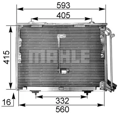 BEHR MAHLE AC 168 000P A/C Condensermb C-Cl. (W202) A2028301270