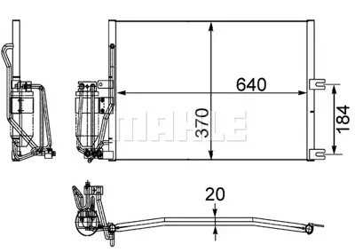 BEHR MAHLE AC 170 000S 8fc351036-031 Klima Kondenseri Kurutucu İle Vectra B 640x366x20 9192344