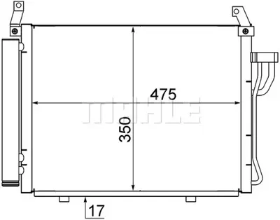 BEHR MAHLE AC 17 000S Klıma Radyatoru Komple Hyundaı I10 2008-> 976060X010