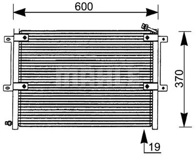 BEHR MAHLE AC 171 000P A/C Condenservw Polo/ Caddy/ Seat Cord 6K0820413C