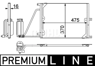 BEHR MAHLE AC 226 000P 8fc351037-631 Klima Kondenseri Kurutucu İle Vectra B 2.0dtı 16v-2.2dtı 16v 475x370x16 52484484