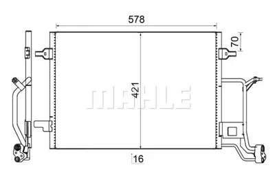 BEHR MAHLE AC 242 000S Klıma Radyatoru Kondansor Passat 2,5tdı 96> A4 S4 1,9tdı 2,5tdı 94>  Oto/Mek Sanzıman 8D0260403G