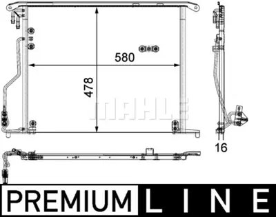 BEHR MAHLE AC 334 000P A/C Condensermb S-Cl. (W220/C215) A2205001054