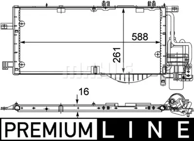 BEHR MAHLE AC 336 000P 8fc351301-201 Klima Kondenseri Kurutucu İle Combo-Corsa C 1.3cdtı-1.7cdtı 03 588x261x16 93177423