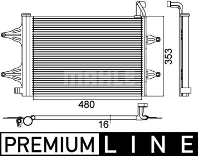 BEHR MAHLE AC 359 000P Klıma Radyatoru Polo Cordoba Ibıza Iı Iv Fabıa Roomster 1.0 1.2 1.4 1.6 1.8 1.9tdı 93>16 6Q0820411K