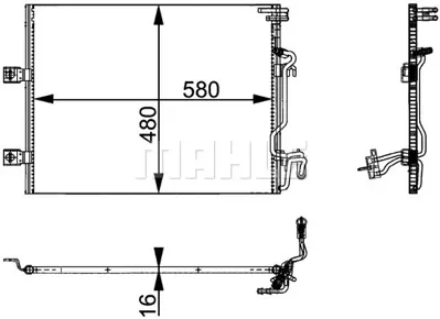 BEHR MAHLE AC 364 000P A/C Condensermb C-/S-Cl. (W203/W221) A2215000454