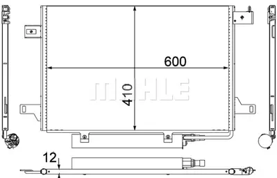 BEHR MAHLE AC 369 000P A/C Condensermb A-/B-Cl. (W169/W245) A1695001254