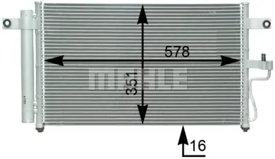 BEHR MAHLE AC 396 000P A/C Condenserhyundaı Accent 9760625500