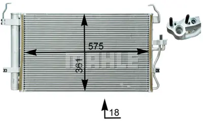 BEHR MAHLE AC 398 000P A/C Condenserhyundaı Coupe / Elantra 976062D000