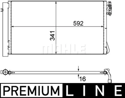 BEHR MAHLE AC 414 000P 8fc351302-621 Klima Radyatörü Bmw E81 E87 04 E88 08 E82 07 E90 05 E93 07 E91 05 E92 06 E84 09 9229021