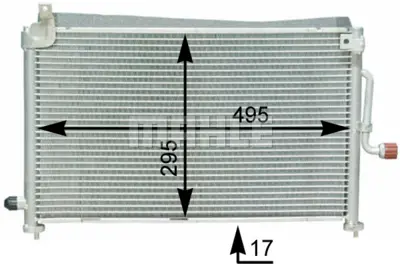 BEHR MAHLE AC 416 000S A/C Condenserdaewoo / Chevrolet Matız 96569392