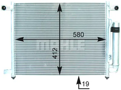 BEHR MAHLE AC 428 000P A/C Condenserdaewoo/Chevrolet Aveo/Kal 96834083