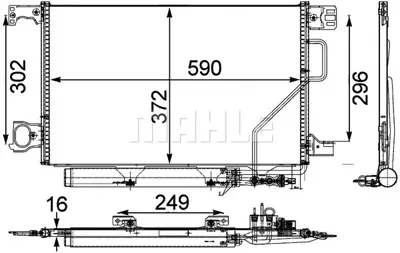 BEHR MAHLE AC 450 000P Klıma Radyatoru W203 02>07 Cl203 02>08 S203 02>07 C209 02>09 A209 03>10 A2035002154