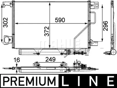 BEHR MAHLE AC 450 000P Klıma Radyatoru W203 02>07 Cl203 02>08 S203 02>07 C209 02>09 A209 03>10 A2035002154