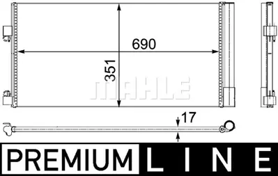 BEHR MAHLE AC 486 000P 8fc351304-241 Klima Kondenseri Lgn Iıı 1.5 Dci-1.6i 16v-2.0 Dci 07 Latidude 1.5 Dci-2.0 Dci 11 Oto.- 921100002R